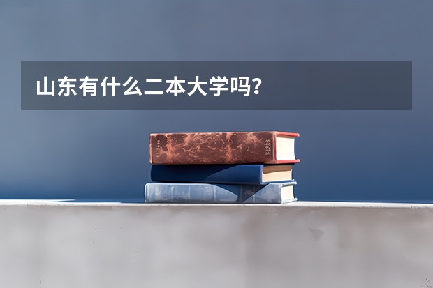 山东有什么二本大学吗？