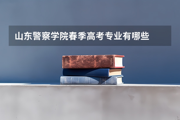 山东警察学院春季高考专业有哪些