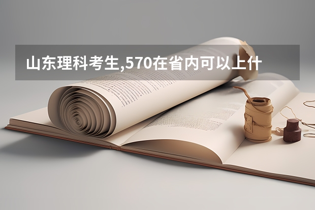 山东理科考生,570在省内可以上什么大学?