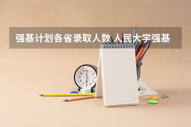 强基计划各省录取人数 人民大学强基计划入围分数线
