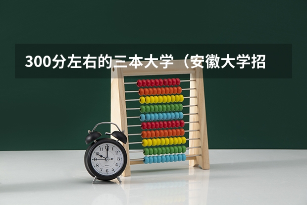 300分左右的三本大学（安徽大学招生办电话）