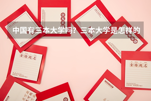 中国有三本大学吗？三本大学是怎样的呢？