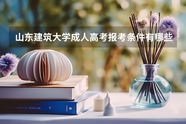 山东建筑大学成人高考报考条件有哪些？