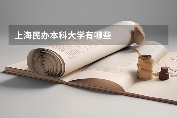 上海民办本科大学有哪些