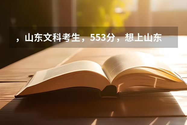 ，山东文科考生，553分，想上山东的三本学校，请问那些学校适合呢？