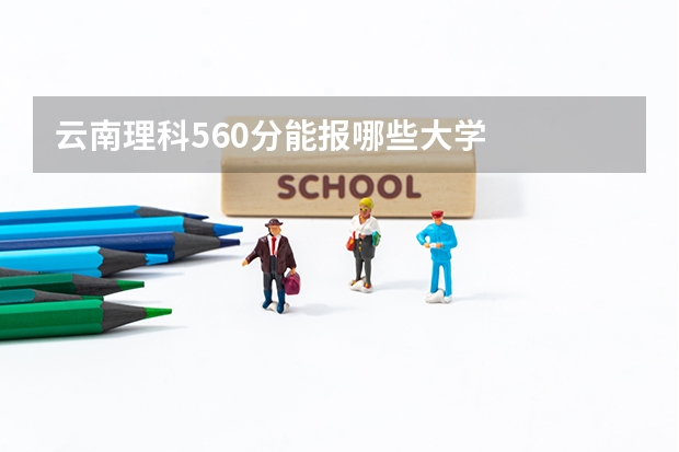云南理科560分能报哪些大学