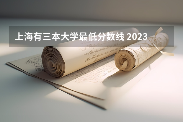 上海有三本大学最低分数线 2023上海各大学录取分数线