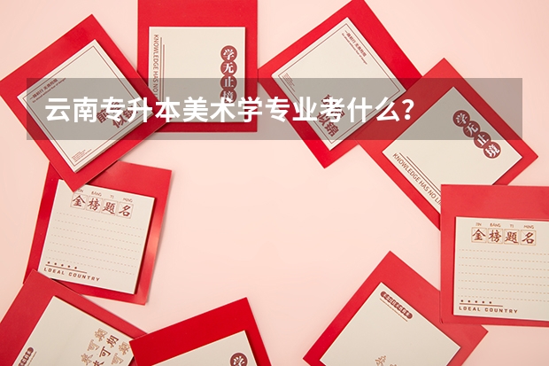 云南专升本美术学专业考什么?