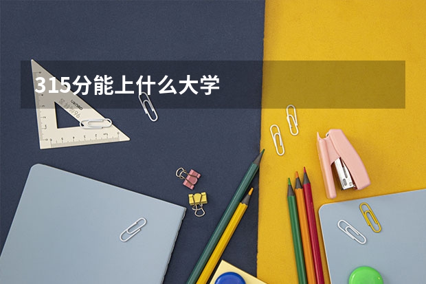 315分能上什么大学