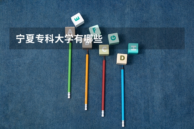 宁夏专科大学有哪些