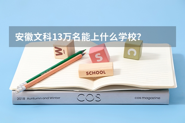 安徽文科13万名能上什么学校？
