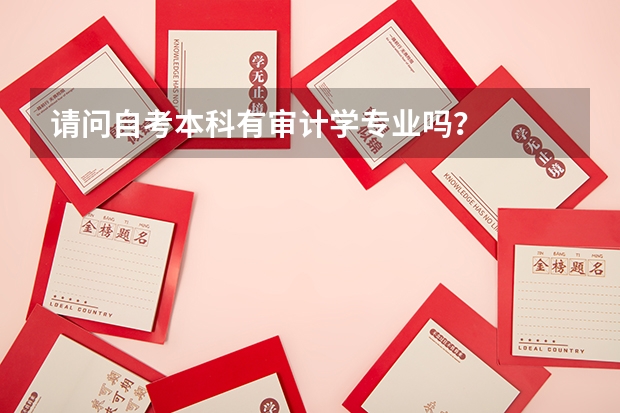 请问自考本科有审计学专业吗？