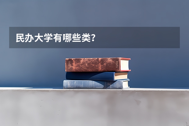 民办大学有哪些类？