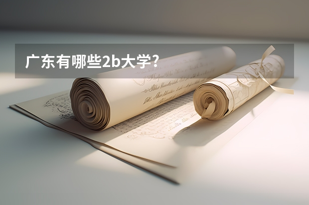 广东有哪些2b大学?