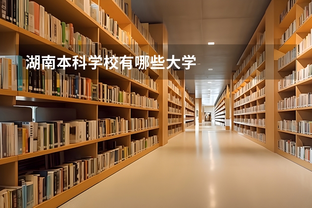 湖南本科学校有哪些大学
