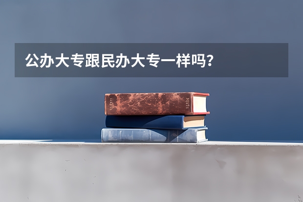 公办大专跟民办大专一样吗？
