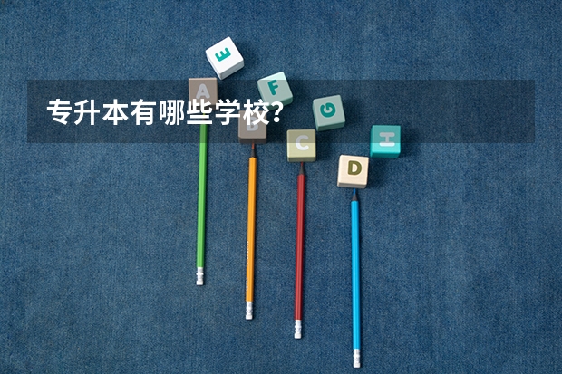专升本有哪些学校？
