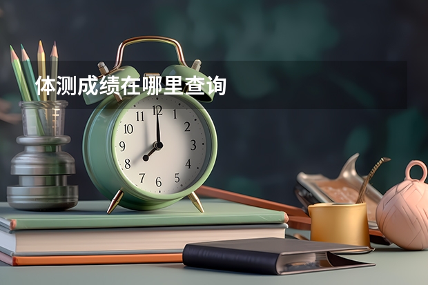 体测成绩在哪里查询