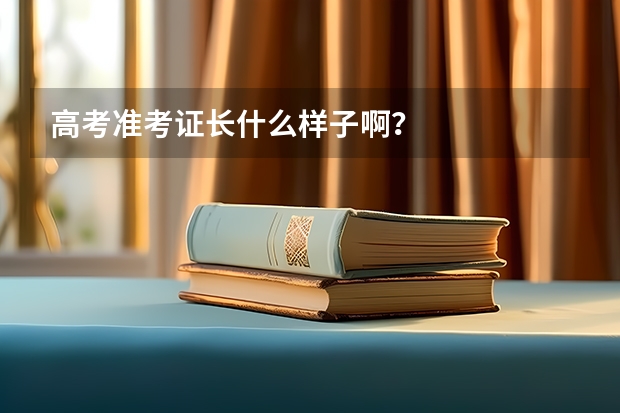 高考准考证长什么样子啊？