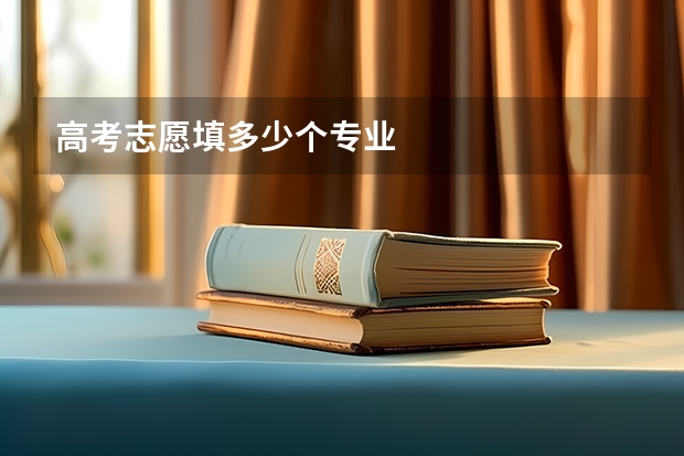 高考志愿填多少个专业