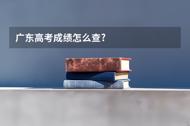 广东高考成绩怎么查?