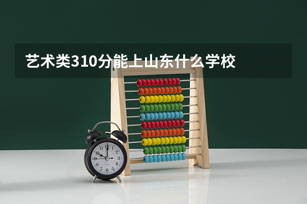 艺术类310分能上山东什么学校