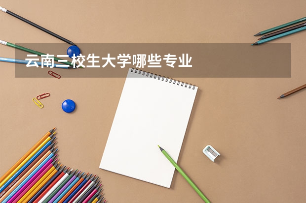 云南三校生大学哪些专业