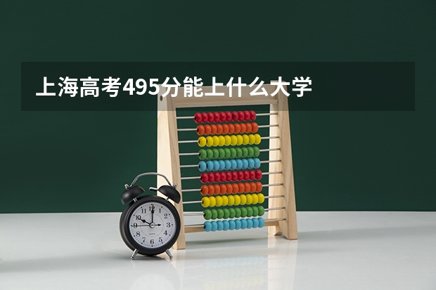 上海高考495分能上什么大学