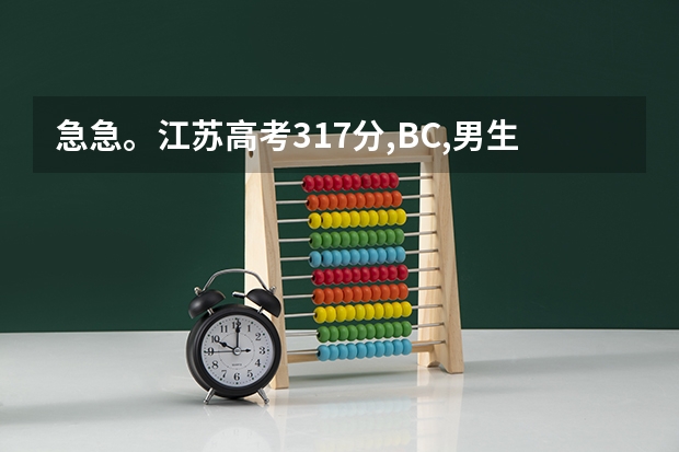 急急。江苏高考317分,BC,男生理科,可以上哪些学校啊,求助。。徐州哪些呢