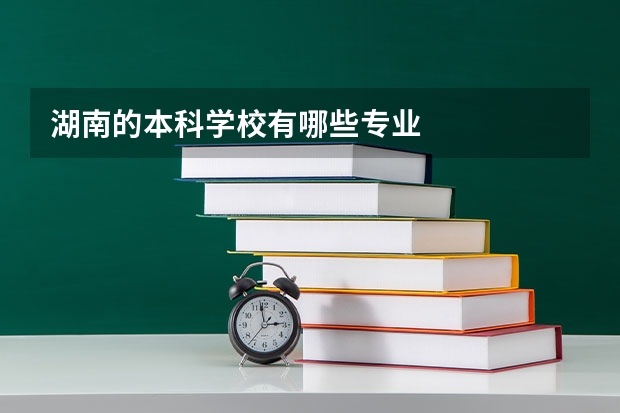 湖南的本科学校有哪些专业