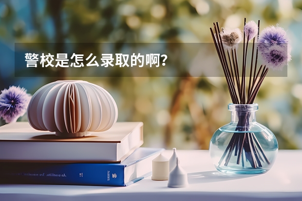 警校是怎么录取的啊？