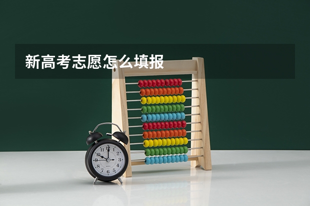 新高考志愿怎么填报
