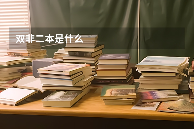 双非二本是什么