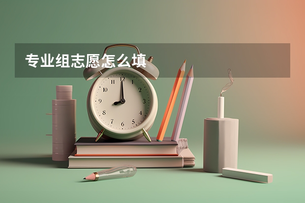 专业组志愿怎么填