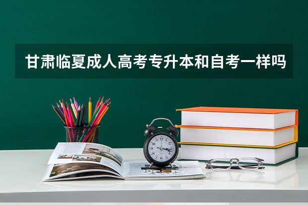 甘肃临夏成人高考专升本和自考一样吗？