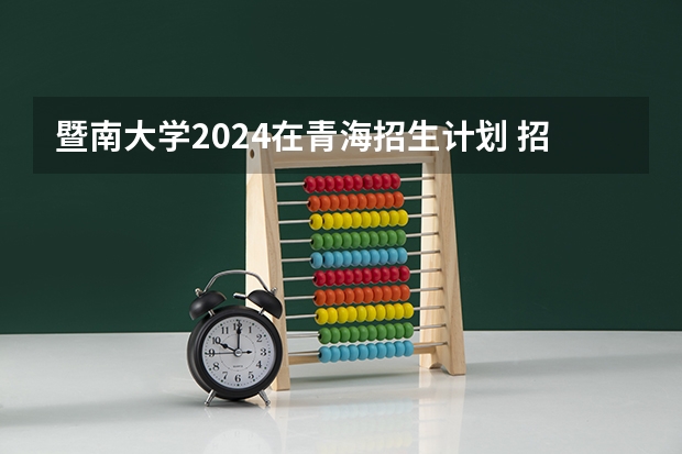 暨南大学2024在青海招生计划 招多少人