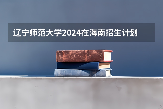 辽宁师范大学2024在海南招生计划 招多少人