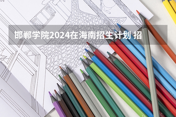 邯郸学院2024在海南招生计划 招多少人