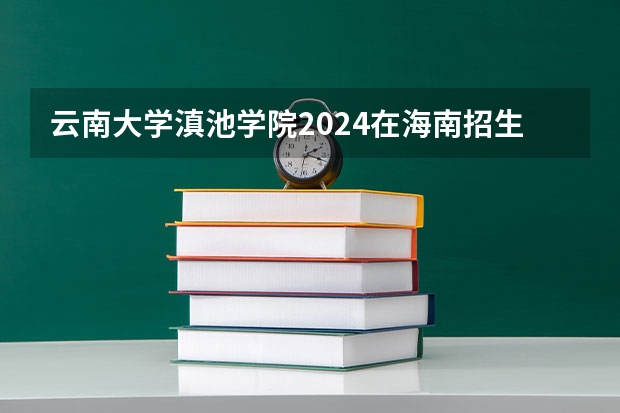 云南大学滇池学院2024在海南招生计划 招多少人