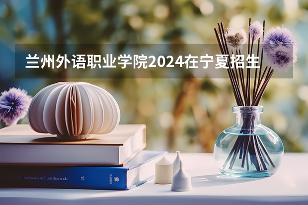 兰州外语职业学院2024在宁夏招生计划 招多少人