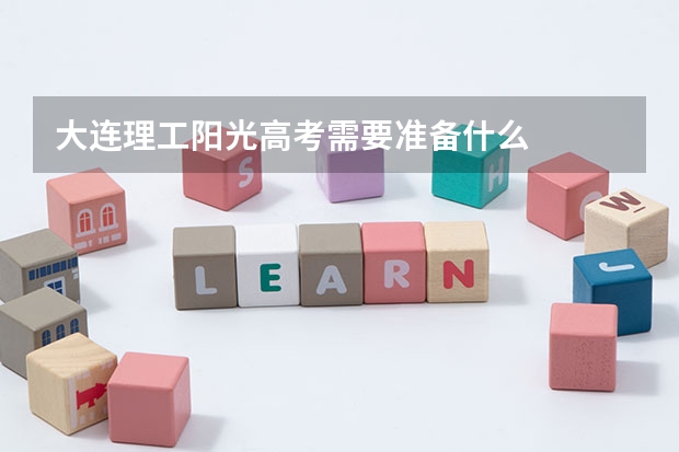 大连理工阳光高考需要准备什么