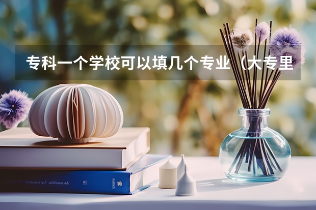 专科一个学校可以填几个专业（大专里一个人能选几个专业）