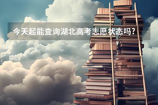 今天起能查询湖北高考志愿状态吗?