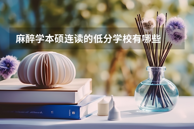 麻醉学本硕连读的低分学校有哪些