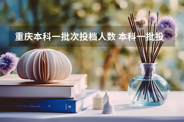 重庆本科一批次投档人数 本科一批投档时间