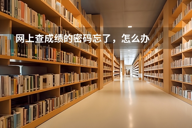 网上查成绩的密码忘了，怎么办