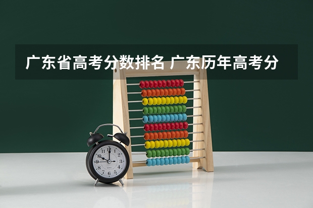 广东省高考分数排名 广东历年高考分数线