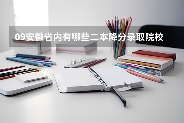09安徽省内有哪些二本降分录取院校