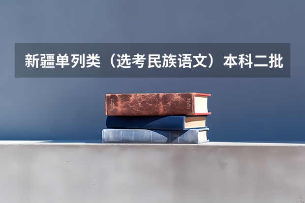 新疆单列类（选考民族语文）本科二批次投档情况（广西本科二批投档线）