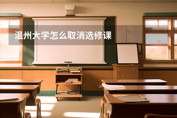 温州大学怎么取消选修课